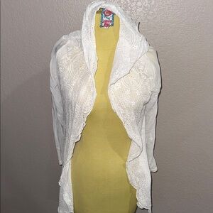 Johnny Was Hooded Lace Cardigan / Cover Up